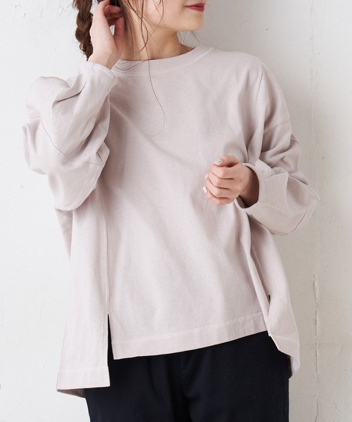 PUAL CE CIN(ピュアルセシン)の「配色ステッチプルオーバー(Tシャツ/カットソー・レディース・ブルー/ピンク系その他/ホワイト/チャコールグレー・FREE)」の21枚目の写真
