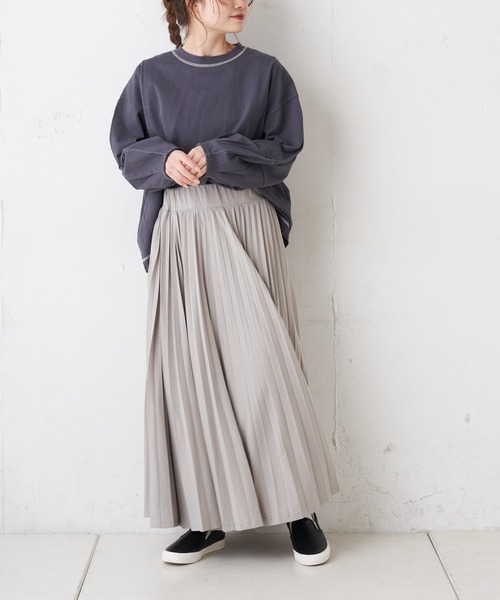 PUAL CE CIN(ピュアルセシン)の「配色ステッチプルオーバー(Tシャツ/カットソー・レディース・ブルー/ピンク系その他/ホワイト/チャコールグレー・FREE)」の11枚目の写真