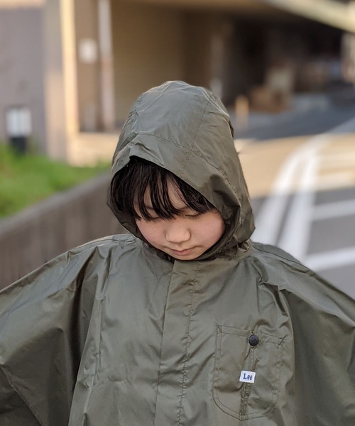 Lee（リー）の「Lee/リー　キッズ　レインポンチョ（レインコート/ポンチョ・キッズ・カーキ/ピンク/サックスブルー/オレンジ・SMALL）」の12枚目の写真