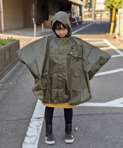Lee（リー）の「Lee/リー　キッズ　レインポンチョ（レインコート/ポンチョ・キッズ・カーキ/ピンク/サックスブルー/オレンジ・SMALL）」の11枚目の写真