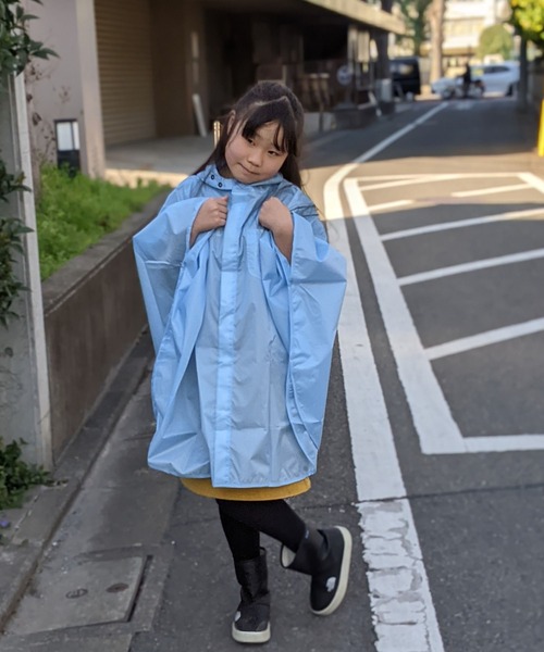 Lee（リー）の「Lee/リー　キッズ　レインポンチョ（レインコート/ポンチョ・キッズ・カーキ/ピンク/サックスブルー/オレンジ・SMALL）」の14枚目の写真