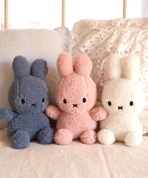 Miffy( ミッフィー)の「ミッフィー Recycle Teddy 23cm リサイクルテディ ぬいぐるみ(おもちゃ・レディース・ホワイト/ピンク/ブルー/イエロー・フリー)」の3枚目の写真