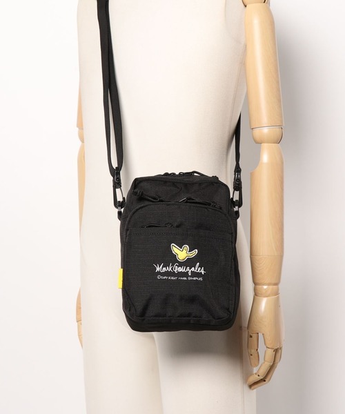 Mark Gonzales（マーク・ゴンザレス）の「600D リップストップ / 縦型 ミニショルダー / ボックス型（ショルダーバッグ・メンズ・ブラック・FREE）」の2枚目の写真