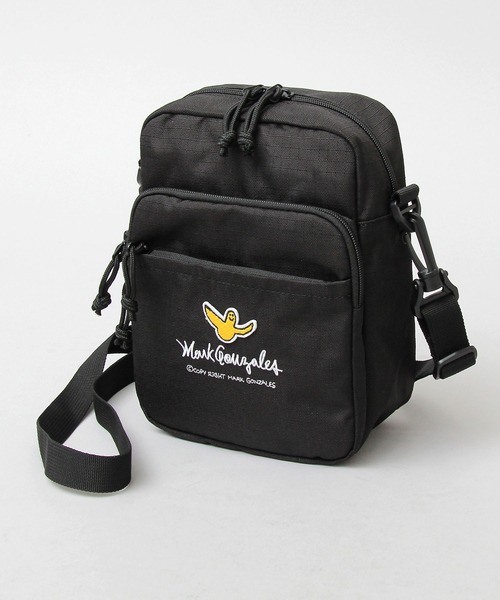 Mark Gonzales（マーク・ゴンザレス）の「600D リップストップ / 縦型 ミニショルダー / ボックス型（ショルダーバッグ・メンズ・ブラック・FREE）」の11枚目の写真