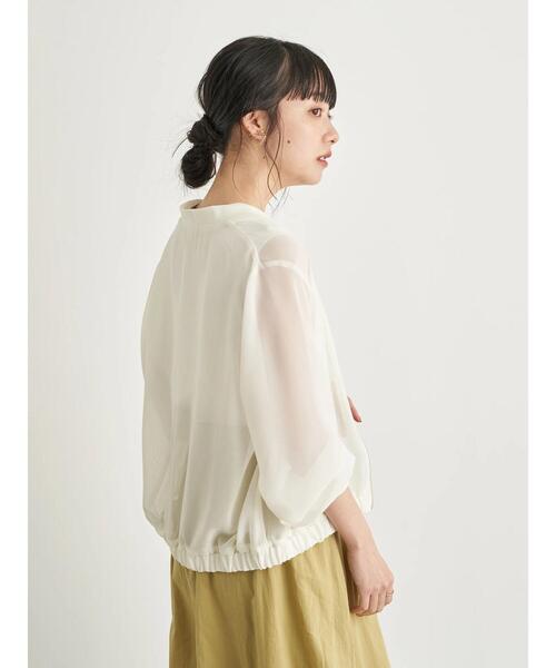 earth music&ecology（アースミュージックアンドエコロジー）の「シアーブルゾン ＊（ブルゾン・レディース・ブラック/オフホワイト/ピンクベージュ・FREE）」の16枚目の写真