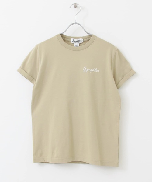 GYMPHLEX（ジムフレックス）の「GYMPHLEX　COMBED COTTON JERSEY T-SHIRTS（Tシャツ/カットソー・レディース・チャコールグレー/ベージュ系その他/ホワイト/ブルー系その他/ベージュ・12）」の4枚目の写真