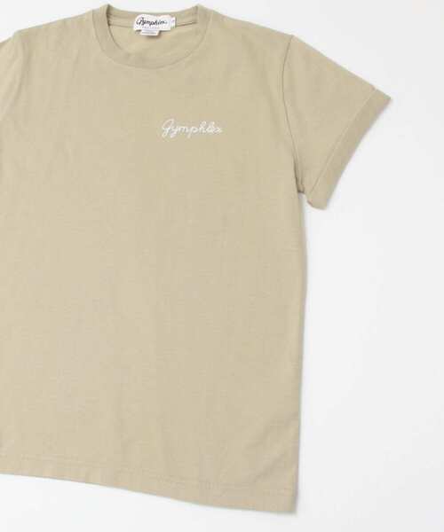 GYMPHLEX（ジムフレックス）の「GYMPHLEX　COMBED COTTON JERSEY T-SHIRTS（Tシャツ/カットソー・レディース・チャコールグレー/ベージュ系その他/ホワイト/ブルー系その他/ベージュ・12）」の9枚目の写真