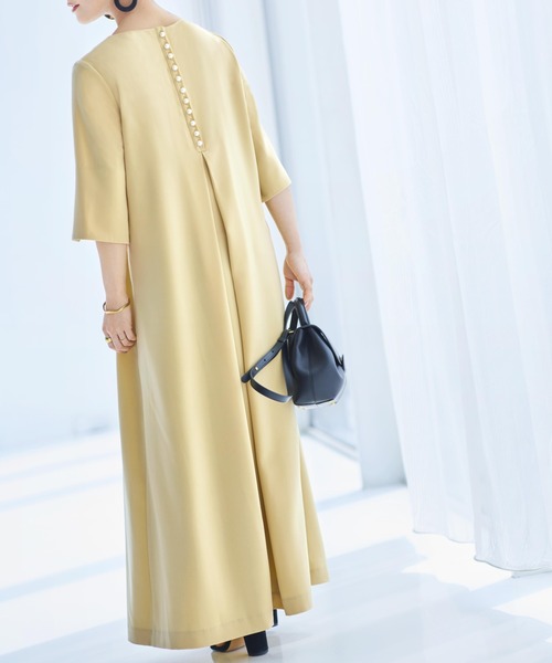 A part by（アパートバイ）の「【田中亜希子さんコラボ】ボタンタックワンピース  946953（ワンピース・レディース・ブラック/イエロー系その他・SMALL/MEDIUM）」の7枚目の写真