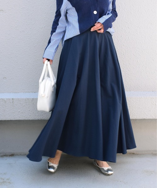 PICCIN（ピッチン）の「ウォッシャブルエアリーフレアスカート（スカート・レディース・オフホワイト/ベージュ/ネイビー・M）」の3枚目の写真