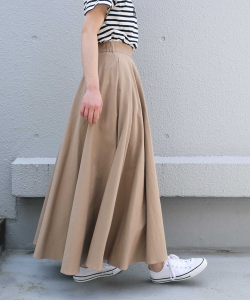 PICCIN（ピッチン）の「ウォッシャブルエアリーフレアスカート（スカート・レディース・オフホワイト/ベージュ/ネイビー・M）」の17枚目の写真