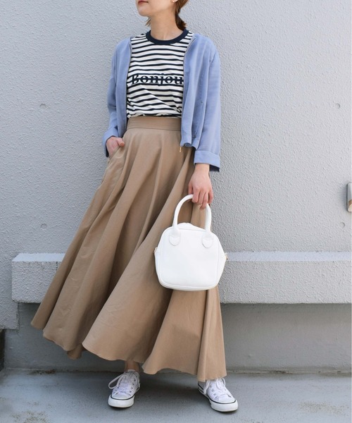 PICCIN（ピッチン）の「ウォッシャブルエアリーフレアスカート（スカート・レディース・オフホワイト/ベージュ/ネイビー・M）」の15枚目の写真