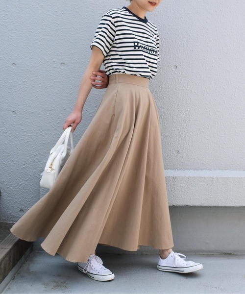 PICCIN（ピッチン）の「ウォッシャブルエアリーフレアスカート（スカート・レディース・オフホワイト/ベージュ/ネイビー・M）」の10枚目の写真