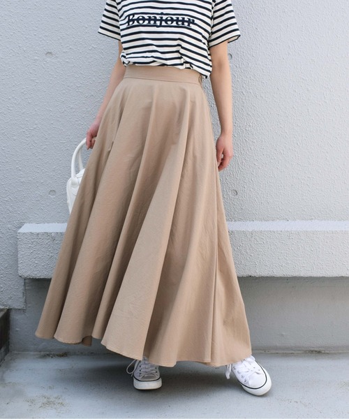 PICCIN（ピッチン）の「ウォッシャブルエアリーフレアスカート（スカート・レディース・オフホワイト/ベージュ/ネイビー・M）」の12枚目の写真