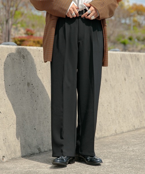 Perushu(ペルーシュ)の「センタープレスストレートスラックス(スラックス・メンズ・ダークブルー/ダークブラウン/ブラック・LARGE/SMALL/MEDIUM)」の4枚目の写真