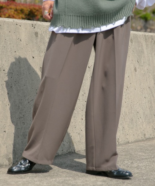 Perushu(ペルーシュ)の「センタープレスストレートスラックス(スラックス・メンズ・ダークブルー/ダークブラウン/ブラック・LARGE/SMALL/MEDIUM)」の5枚目の写真