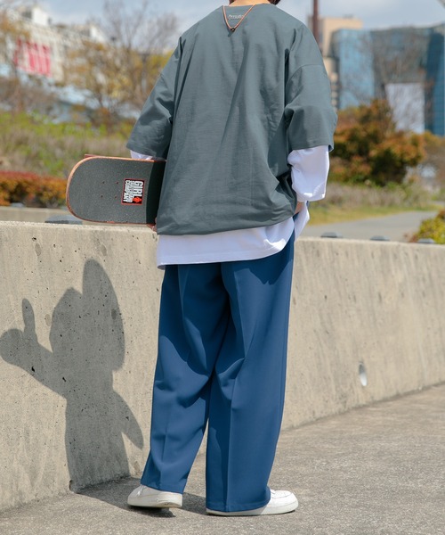 Perushu(ペルーシュ)の「センタープレスストレートスラックス(スラックス・メンズ・ダークブルー/ダークブラウン/ブラック・LARGE/SMALL/MEDIUM)」の11枚目の写真