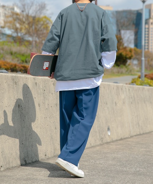 Perushu(ペルーシュ)の「センタープレスストレートスラックス(スラックス・メンズ・ダークブルー/ダークブラウン/ブラック・LARGE/SMALL/MEDIUM)」の7枚目の写真