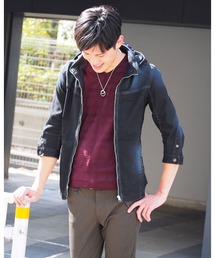 NICOLE CLUB FOR MEN | ストレッチデニムシャツブルゾン(ブルゾン)