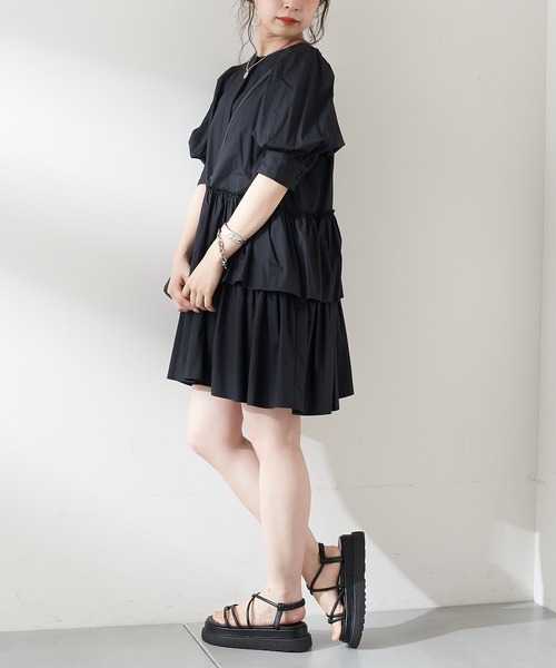 【EIKO KONDO 】✨新品✨五分袖チュニック サイズ42 ロゴ刺繍五分袖チュニック | HEARTS