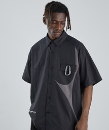【Harsh and Cruel】Carabiner Design Patch Work Shirts HX212030110