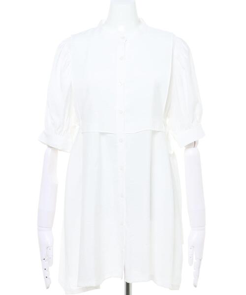 INGNI（イング）の「レイヤード／シャツ（シャツ/ブラウス・レディース・オフホワイト/ライトカーキ/ライトベージュ・M）」の4枚目の写真