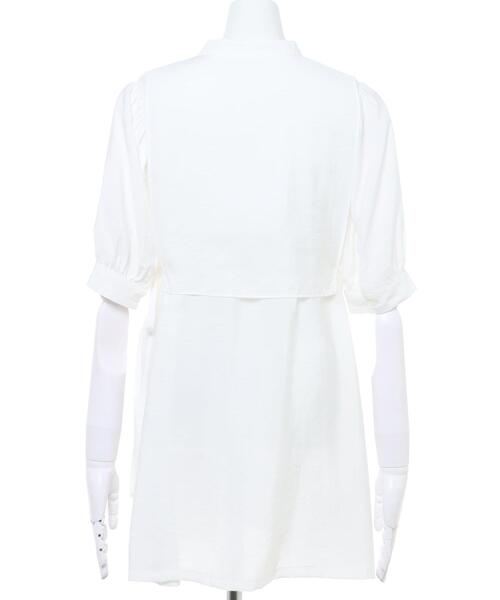 INGNI（イング）の「レイヤード／シャツ（シャツ/ブラウス・レディース・オフホワイト/ライトカーキ/ライトベージュ・M）」の6枚目の写真