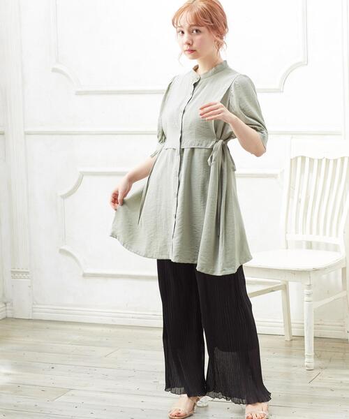 INGNI（イング）の「レイヤード／シャツ（シャツ/ブラウス・レディース・オフホワイト/ライトカーキ/ライトベージュ・M）」の9枚目の写真