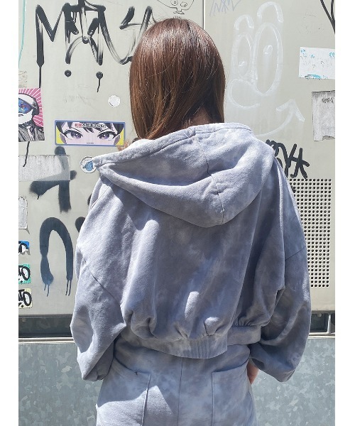 one way（ワンウェイ）の「【oneway Jeans】タイダイジップパーカー（パーカー・レディース・ライトグレー/グレー/ダークブルー/ライトパープル・FREE）」の7枚目の写真