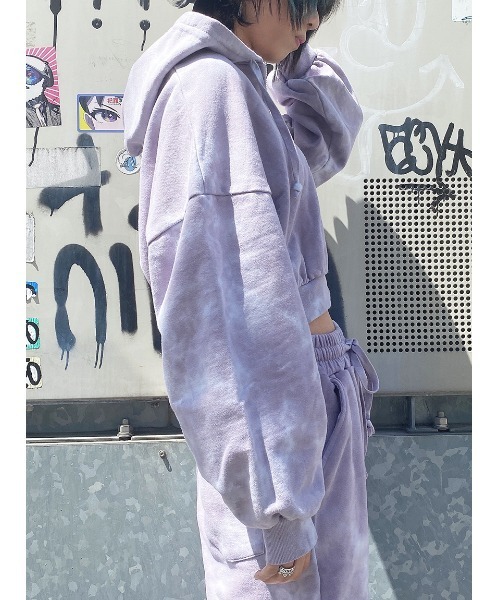 one way（ワンウェイ）の「【oneway Jeans】タイダイジップパーカー（パーカー・レディース・ライトグレー/グレー/ダークブルー/ライトパープル・FREE）」の12枚目の写真