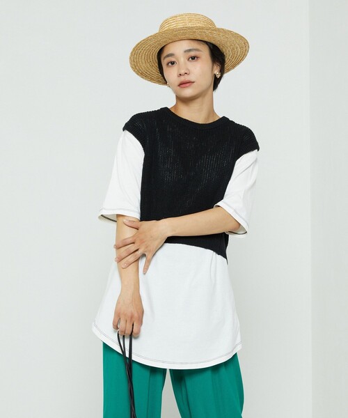 FREAK'S STORE(フリークスストア)の「麻バックオープンニットベストセット(ベスト・レディース・ブラック/オフホワイト/イエロー/グリーン・フリ-)」の17枚目の写真