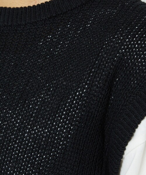 FREAK'S STORE(フリークスストア)の「麻バックオープンニットベストセット(ベスト・レディース・ブラック/オフホワイト/イエロー/グリーン・フリ-)」の19枚目の写真