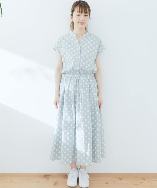 URBAN RESEARCH Sonny Label（アーバンリサーチサニーレーベル）の「【WEB限定】ポルカドットプリントワンピース（ワンピース・レディース・ミント/ブラック・FREE）」の13枚目の写真