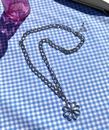 シルバーフラワーネックレス