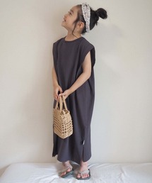 CIAOPANIC TYPY | 【KIDS】USAコットン肩タックワンピース(ワンピース)