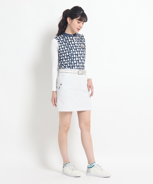 adabat（アダバット）の「◆【モノグラムデザイン】 ノースリーブ プルオーバー（Tシャツ/カットソー・レディース・ホワイト系9/ネイビー系・36/38/40）」の11枚目の写真