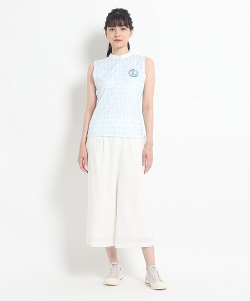 adabat（アダバット）の「◆【モノグラムデザイン】 ノースリーブ プルオーバー（Tシャツ/カットソー・レディース・ホワイト系9/ネイビー系・36/38/40）」の13枚目の写真