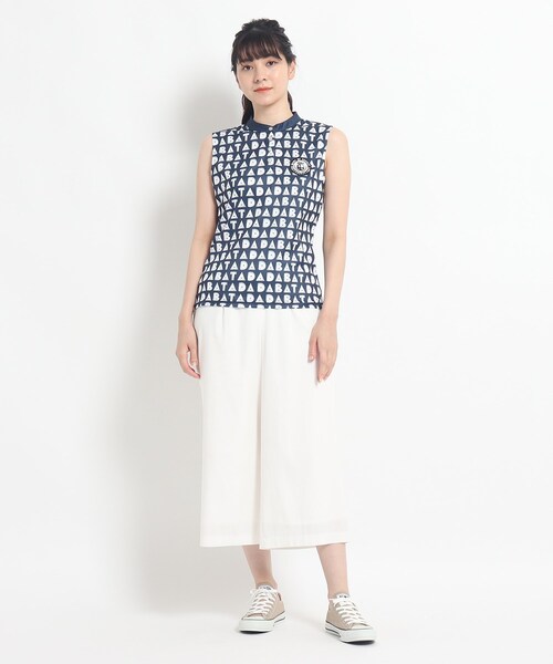 adabat（アダバット）の「◆【モノグラムデザイン】 ノースリーブ プルオーバー（Tシャツ/カットソー・レディース・ホワイト系9/ネイビー系・36/38/40）」の17枚目の写真