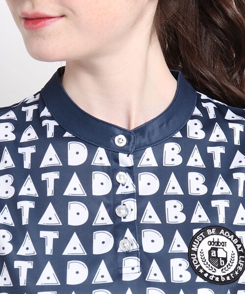adabat（アダバット）の「◆【モノグラムデザイン】 ノースリーブ プルオーバー（Tシャツ/カットソー・レディース・ホワイト系9/ネイビー系・36/38/40）」の21枚目の写真