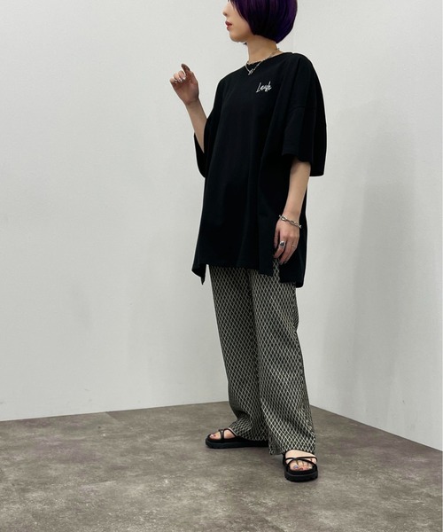 apres jour mignon（アプレジュールミニョン）の「カットジャガード柄パンツ【ZOZOTOWN限定アイテム】（その他パンツ・レディース・ホワイト系その他/ブラック系その他・X-LARGE/MEDIUM/SMALL）」の18枚目の写真