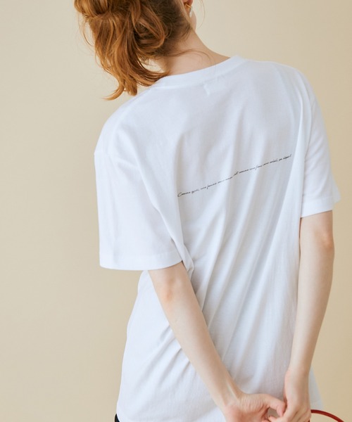 MADEMOISELLE ROPE'（マドモアゼル ロペ）の「【VTA for MADEMOISELLE】フラワーフォトショートスリーブ Tシャツ（Tシャツ/カットソー・レディース・チャコールグレー/グレー系その他/ホワイト/ホワイト系その他・FREE）」の11枚目の写真