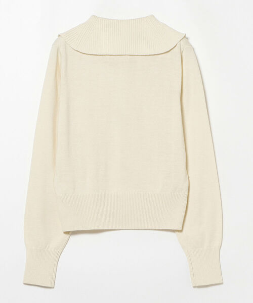 Ray BEAMS(レイビームス)の「Ray BEAMS / ビッグカラー ニットポロ(ニット/セーター・レディース・ブラウン/オフホワイト/ブラック・ONE SIZE)」の16枚目の写真