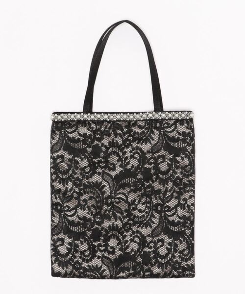 Cupid Heart（キューピッドハート）の「【Cupid Heart】結婚式用bag レースサブバッグ（エコバッグ/サブバッグ・レディース・ブラック/シルバー/ベージュ・MEDIUM）」の4枚目の写真