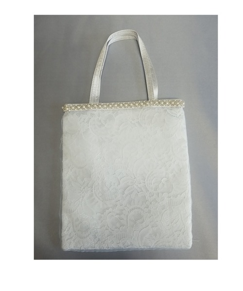 Cupid Heart（キューピッドハート）の「【Cupid Heart】結婚式用bag レースサブバッグ（エコバッグ/サブバッグ・レディース・ブラック/シルバー/ベージュ・MEDIUM）」の17枚目の写真