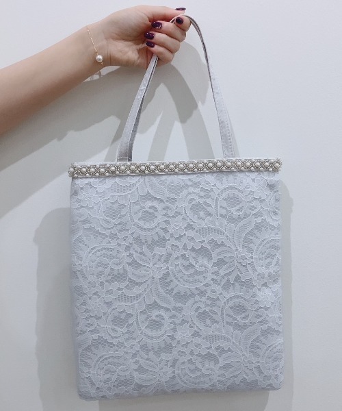 Cupid Heart（キューピッドハート）の「【Cupid Heart】結婚式用bag レースサブバッグ（エコバッグ/サブバッグ・レディース・ブラック/シルバー/ベージュ・MEDIUM）」の10枚目の写真