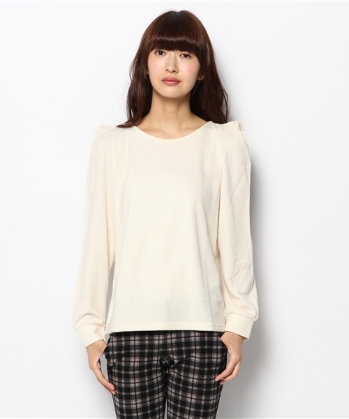 Chico（チコ）の「パワーショルダーKNIT（Tシャツ/カットソー・レディース・グレー/ブラック/ホワイト/ライトグレー・FREE）」の12枚目の写真