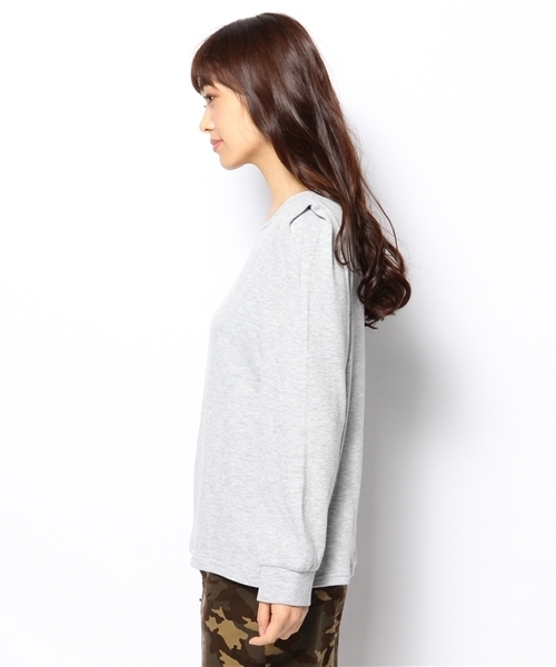 Chico（チコ）の「パワーショルダーKNIT（Tシャツ/カットソー・レディース・グレー/ブラック/ホワイト/ライトグレー・FREE）」の6枚目の写真