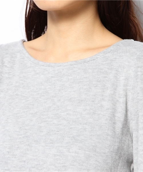 Chico（チコ）の「パワーショルダーKNIT（Tシャツ/カットソー・レディース・グレー/ブラック/ホワイト/ライトグレー・FREE）」の8枚目の写真
