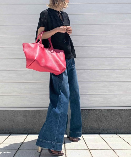 Q（キュー）の「シアーチェックスキッパーシャツ（シャツ/ブラウス・レディース・ブラック系その他/グリーン系その他・MEDIUM）」の7枚目の写真