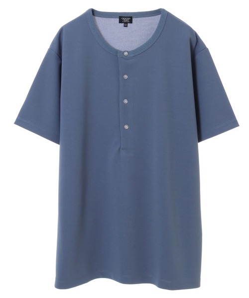 CROWDED CLOSET(クラウデッドクローゼット)の「千鳥Wジャガードヘンリーネックカットソー(Tシャツ/カットソー・メンズ・ホワイト/ブルー/ブラック・04/02/03)」の10枚目の写真