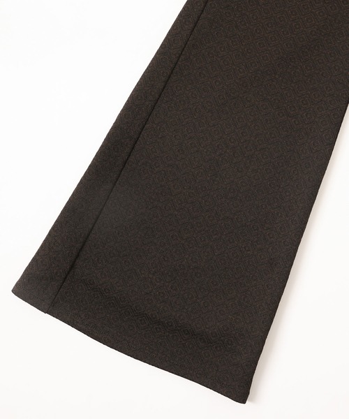 X-girl（エックスガール）の「JACQUARD JERSEY FLARE PANTS（その他パンツ・レディース・ブラウン/グリーン・S/M/XS）」の4枚目の写真